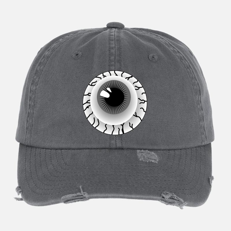 Globe oculaire gris Casquette vintage effet usé Flexfit