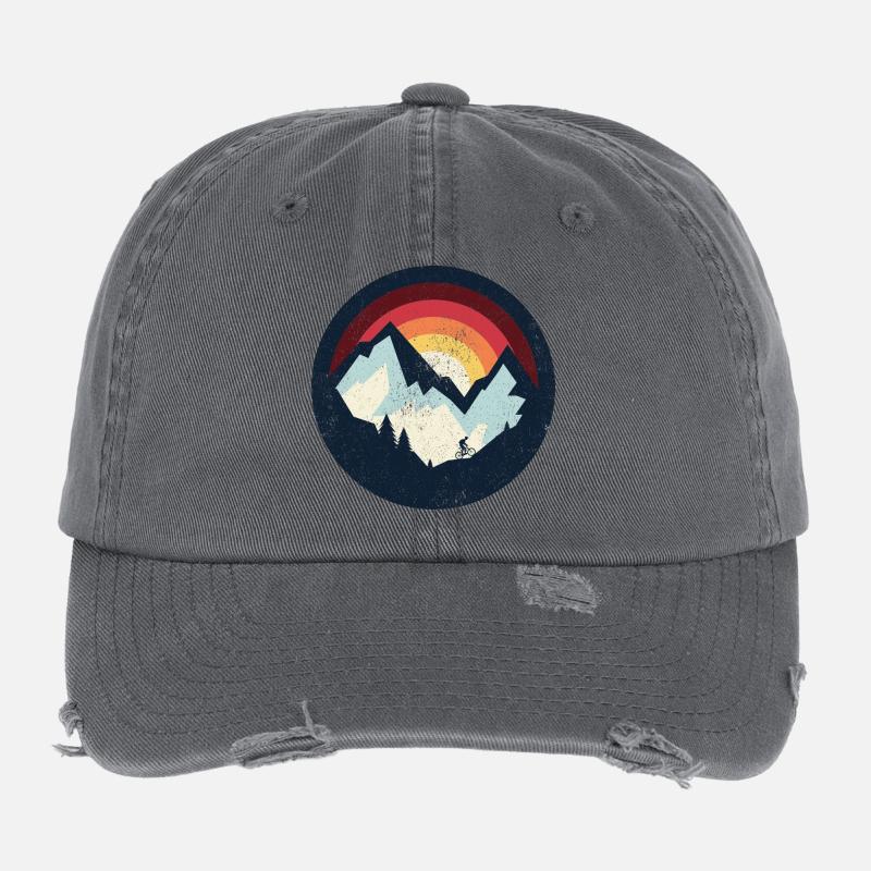 Sunset Ridge Mountain Ride Flexfit Vintage Destroyed Cap
