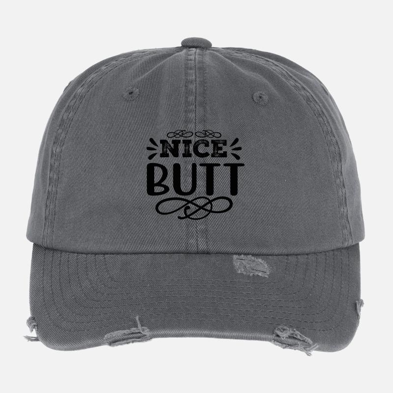 Nice Butt Frecher Spruch Design Flexfit Vintage Destroyed Cap