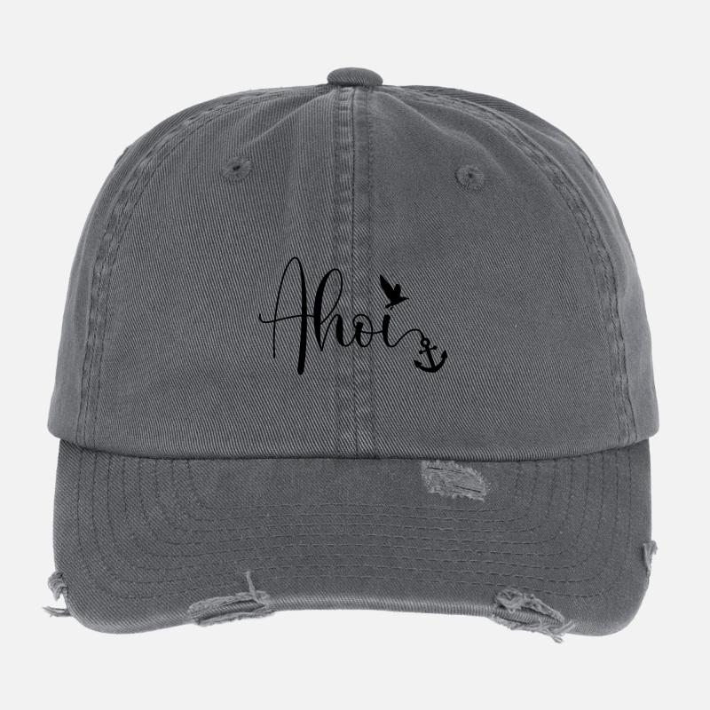 Ahoi Küste Nordsee Möwe Anker Flexfit Vintage Destroyed Cap