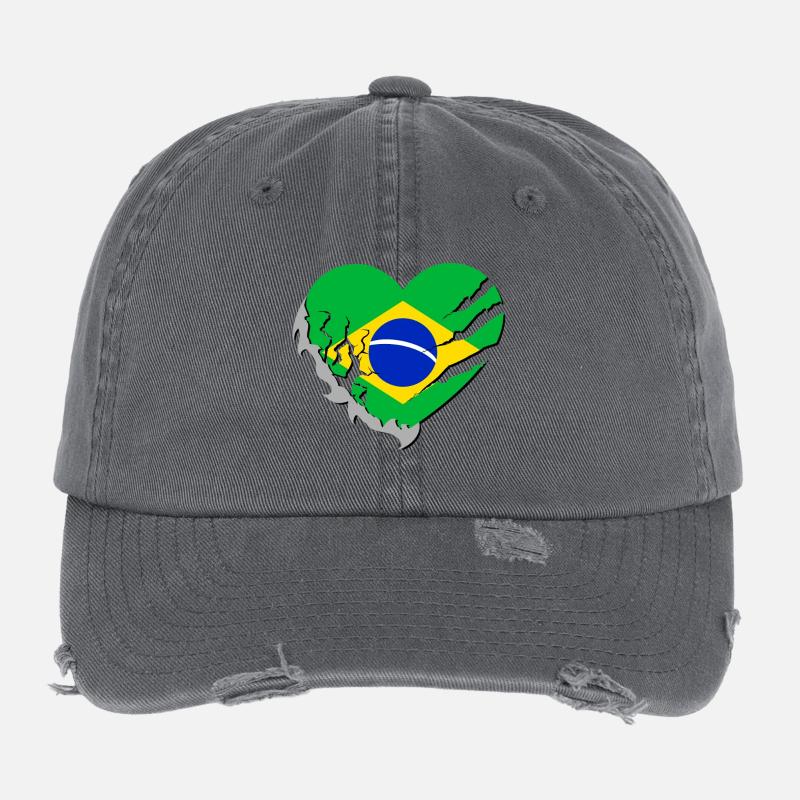 Brasil - Brazil Flexfit Vintage Destroyed Cap