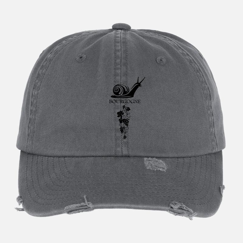 Burgundy Flexfit Vintage Destroyed Cap