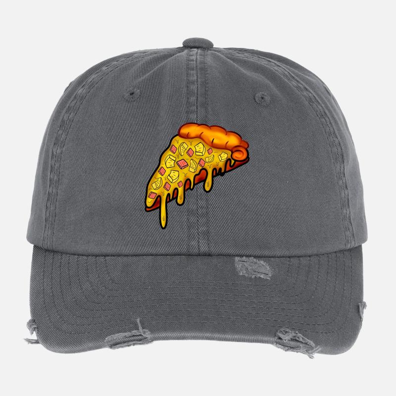 Hawaii Pizza - Ananas SCHINKEN KÄSE Flexfit Vintage Destroyed Cap