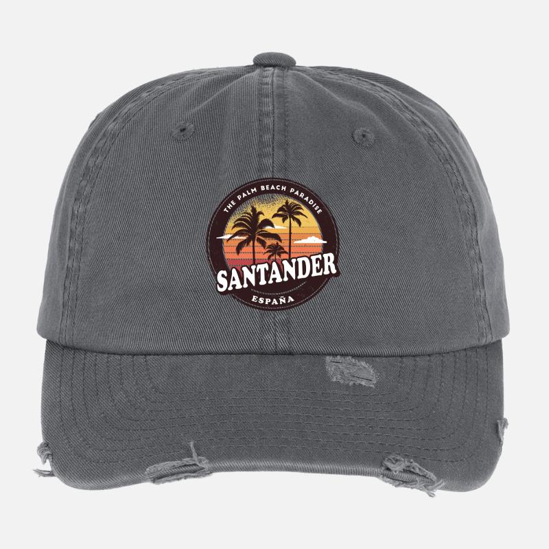 Santander Spanien Vintage Beach Design Flexfit Vintage Destroyed Cap