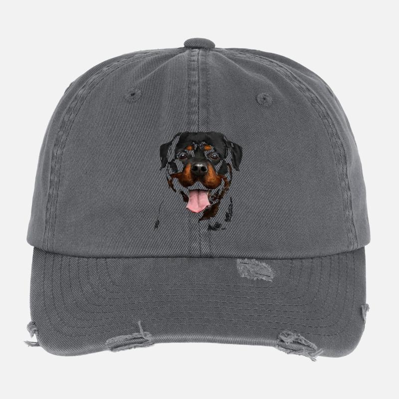 Rottweiler Casquette vintage effet usé Flexfit