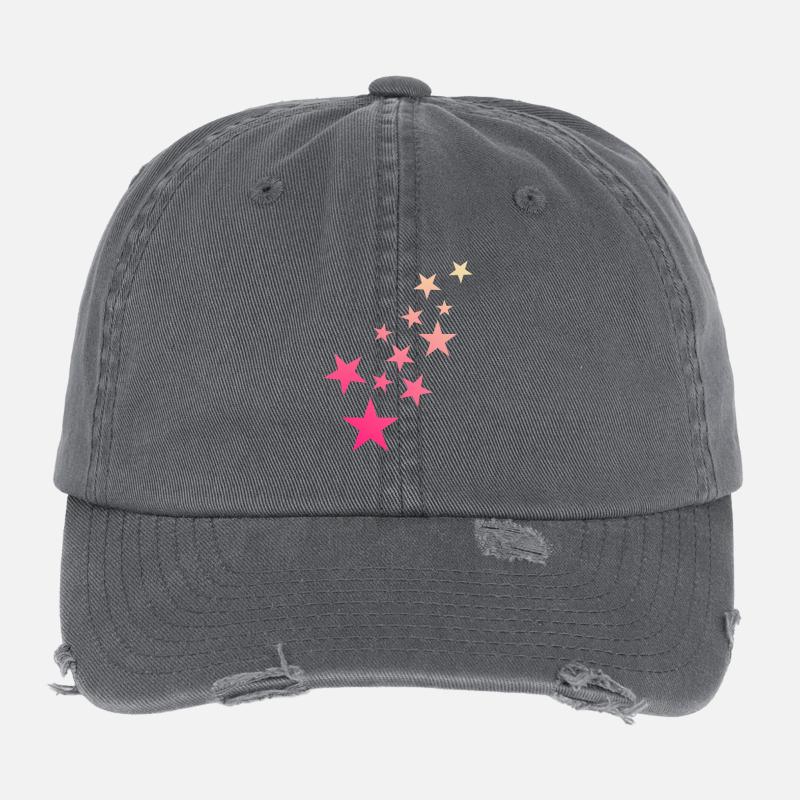 Stern Sternchen Muster Sternenhimmel Flexfit Vintage Destroyed Cap