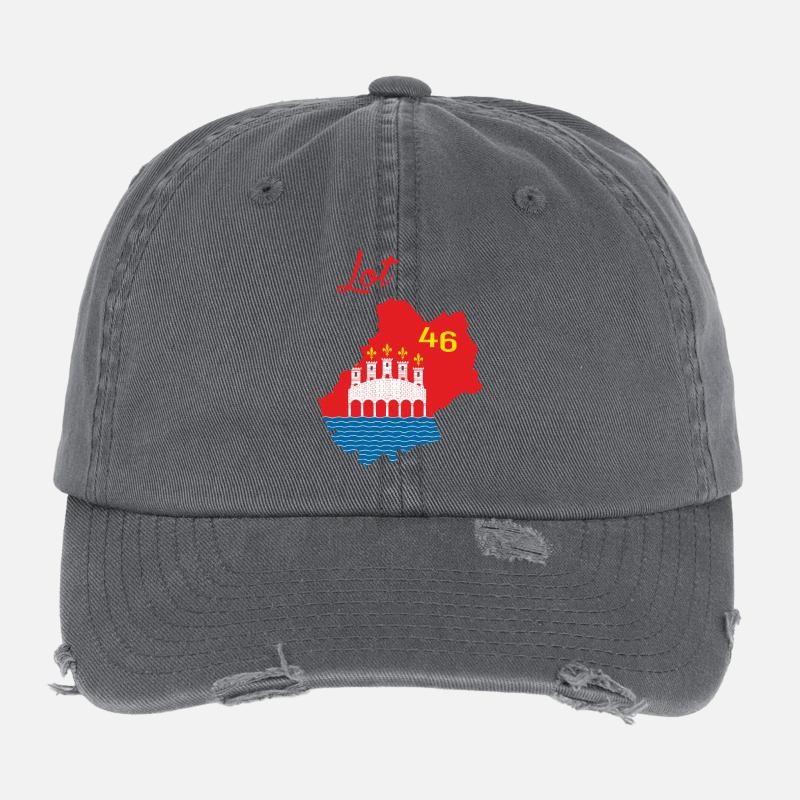 Lot - Flexfit Vintage Destroyed Cap - dark grey