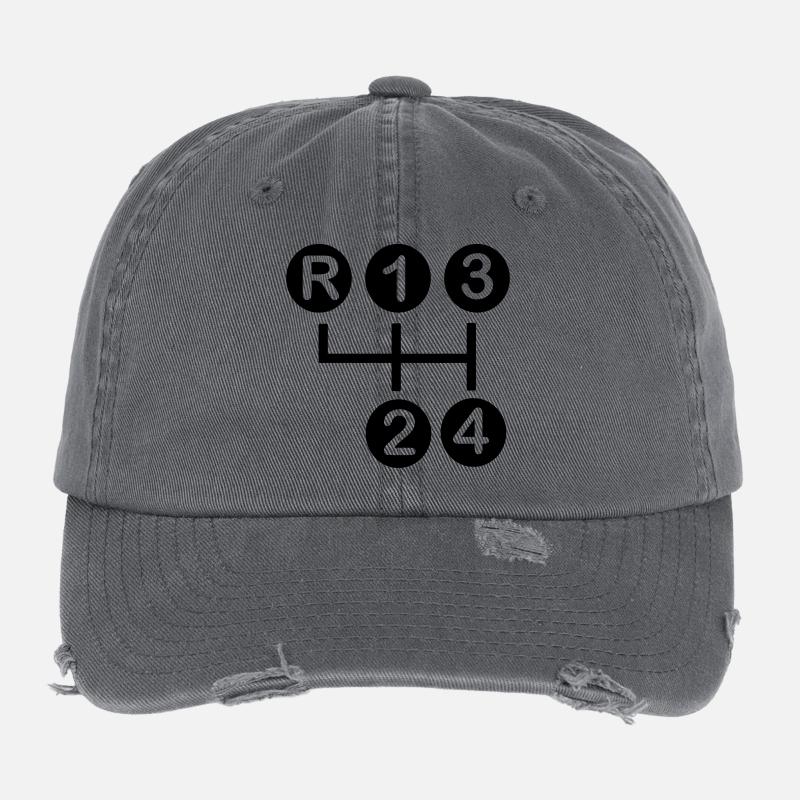 Boîte de vitesses 4 vitesses Casquette vintage effet usé Flexfit