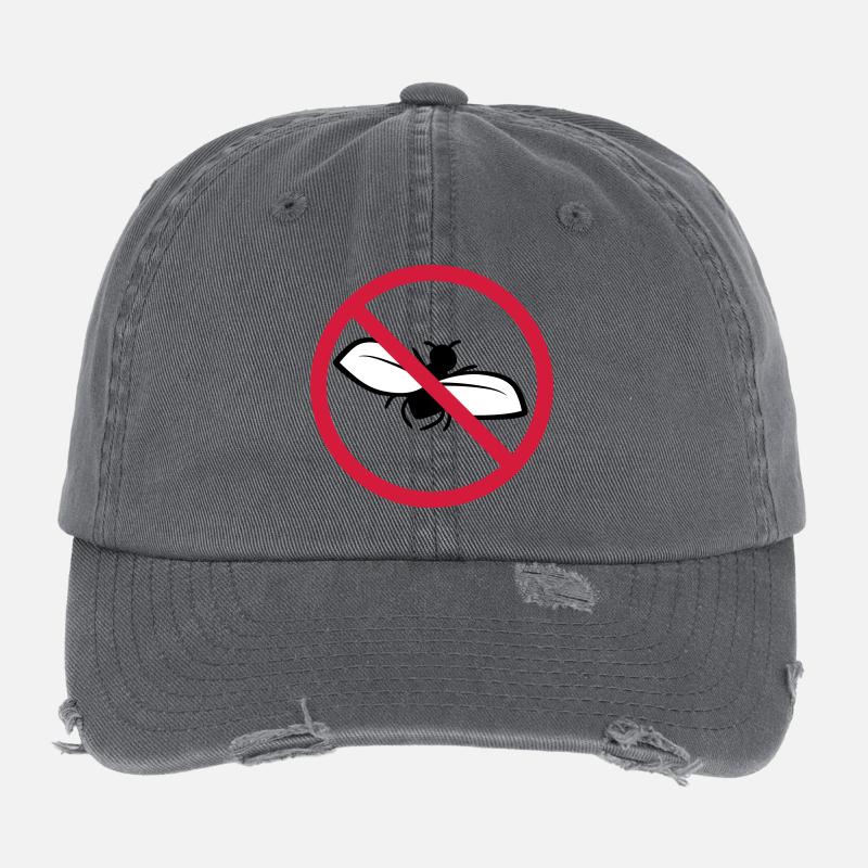 Fliege Verboten Schild Flexfit Vintage Destroyed Cap