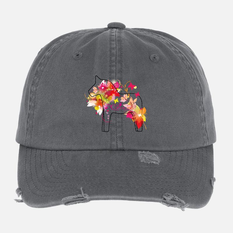 Dala Cheval Coloré Casquette vintage effet usé Flexfit