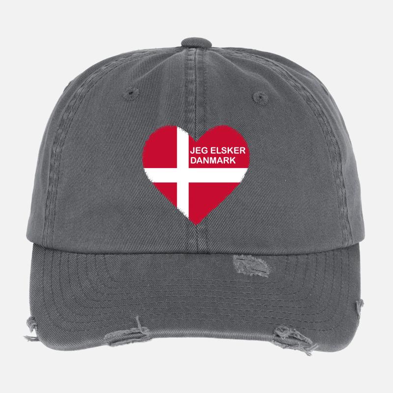 J’adore le T-shirt Danemark Casquette vintage effet usé Flexfit