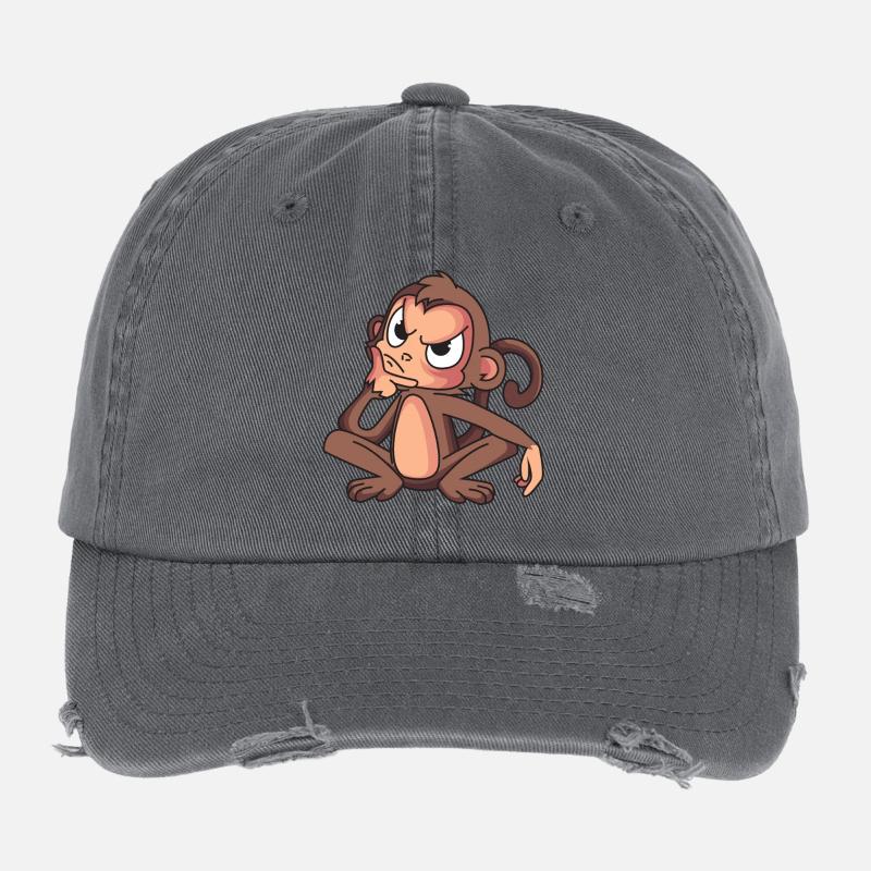 Schlaues Äffchen Flexfit Vintage Destroyed Cap