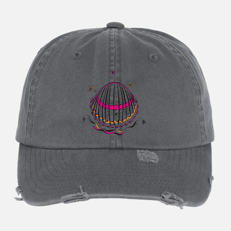 Muschel Sommer Urlaub Flexfit Vintage Destroyed Cap