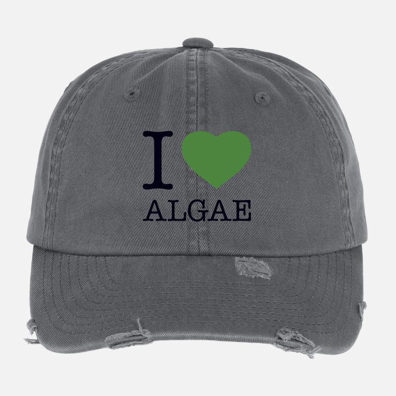 I LOVE ALGAE Algen Flexfit Vintage Destroyed Cap