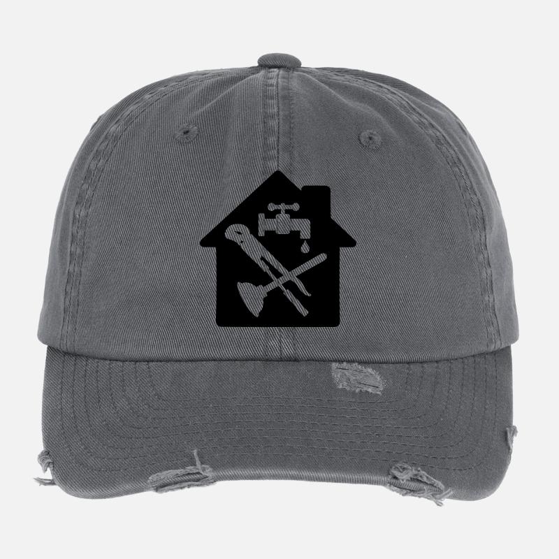 Werkzeug Logo Klempner in der Hütte Flexfit Vintage Destroyed Cap