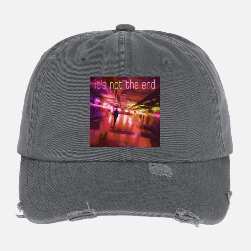 Sentier des néons Ce n’est pas la fin Casquette vintage effet usé Flexfit
