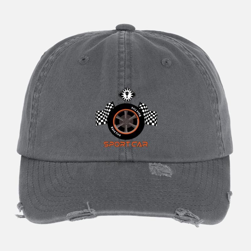 Sport automobile Casquette vintage effet usé Flexfit