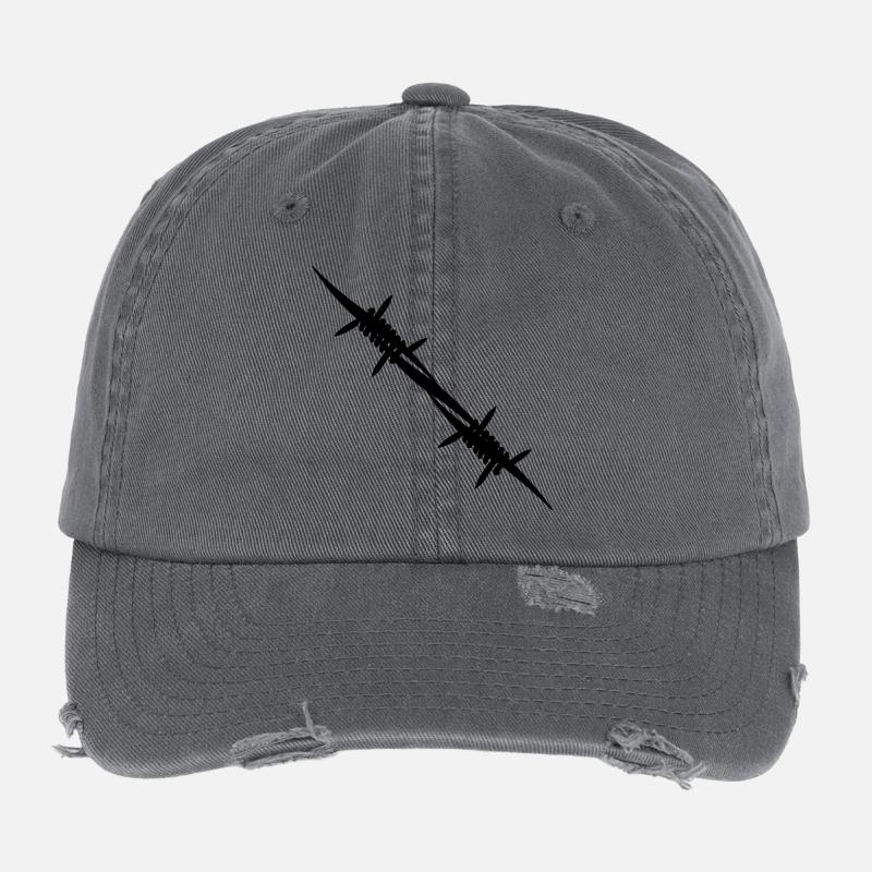 Stacheldraht-Kupplungsstück Flexfit Vintage Destroyed Cap
