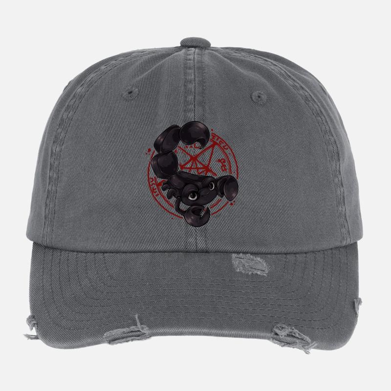 Le Scorpion dans le piège Casquette vintage effet usé Flexfit