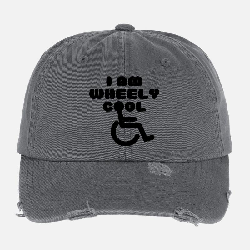 Je suis cool. Humour en fauteuil roulant * Casquette vintage effet usé Flexfit