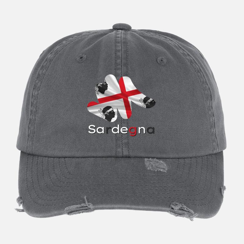 Drapeau Sardaigne Casquette vintage effet usé Flexfit