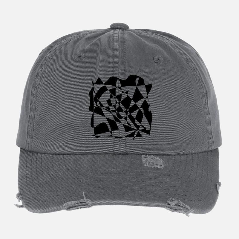 Impression artistique Mandala céleste Casquette vintage effet usé Flexfit