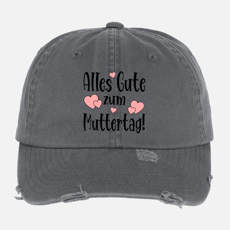 Alles Gute zum Muttertag Muttertagssprüche MAMA Flexfit Vintage Destroyed Cap