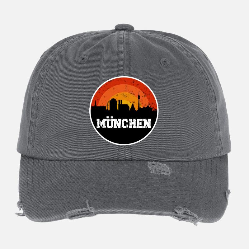 München Skyline Original Flexfit Vintage Destroyed Cap