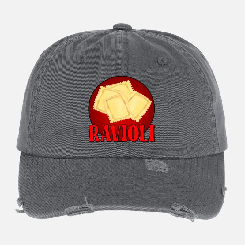 RAVIOLI PASTA - ITALY Flexfit Vintage Destroyed Cap
