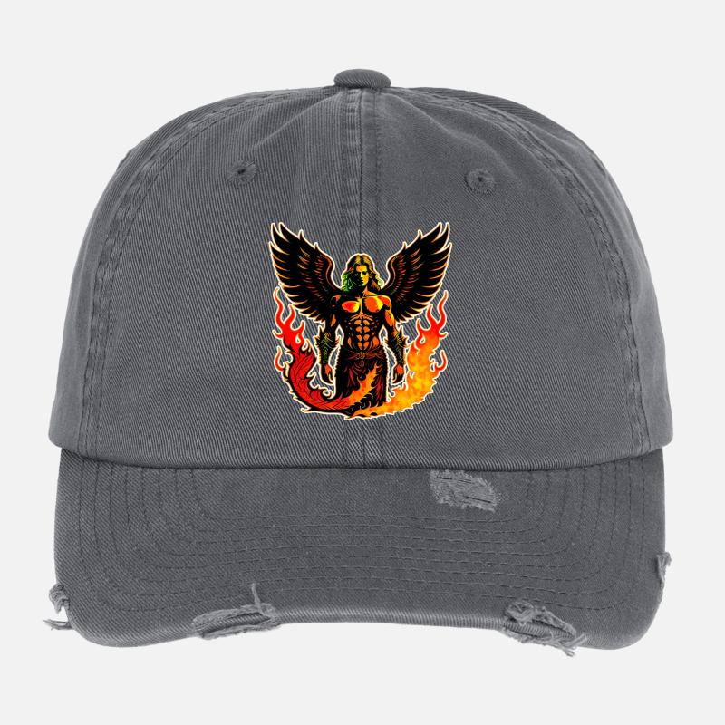 Engel in Feuer Flexfit Vintage Destroyed Cap