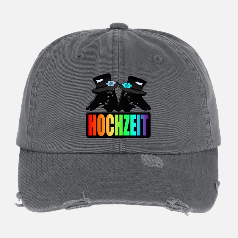 HOCHZEIT HUNDE VIELFALT Flexfit Vintage Destroyed Cap