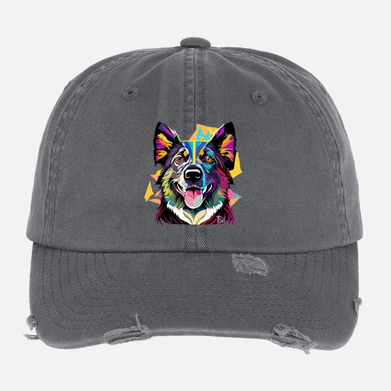 Schäferhund Flexfit Vintage Destroyed Cap