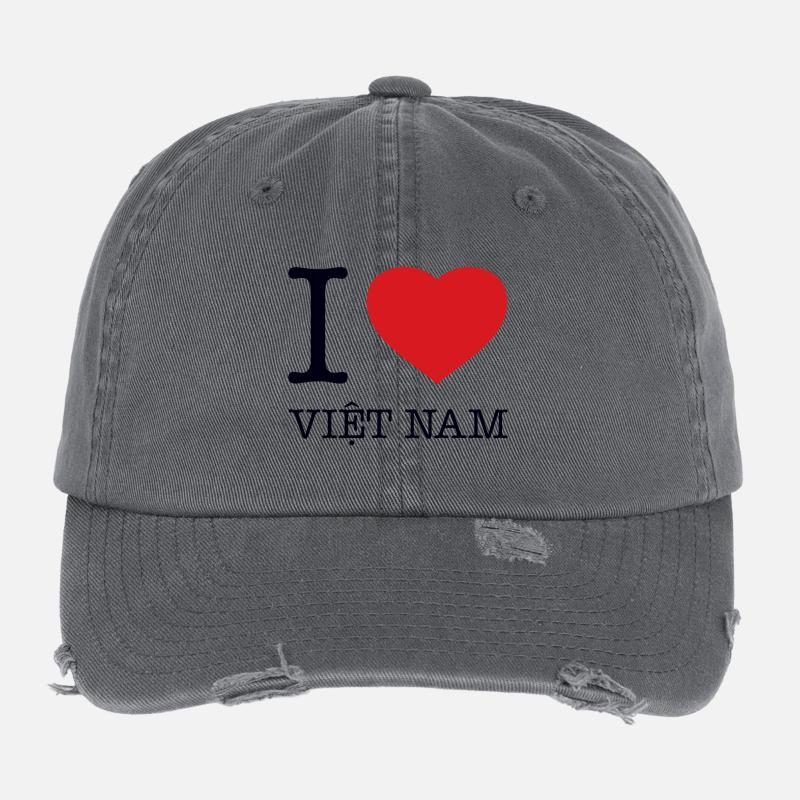 J’AIME LE VIETNAM Casquette vintage effet usé Flexfit