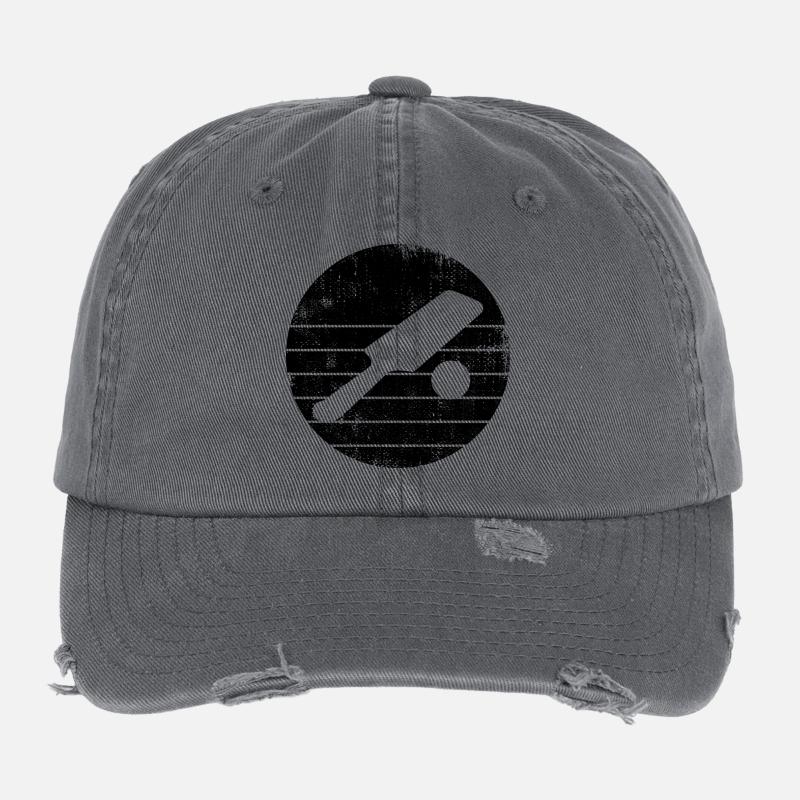 Batte et balle de cricket Casquette vintage effet usé Flexfit