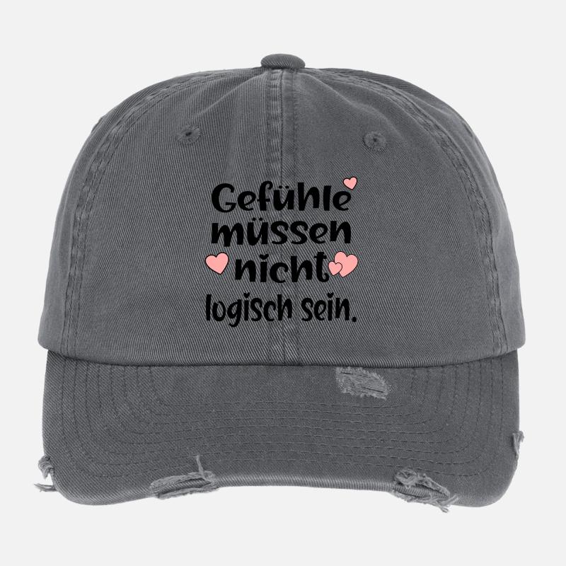 EMOTIONEN GEFÜHLE - LOGISCH Flexfit Vintage Destroyed Cap