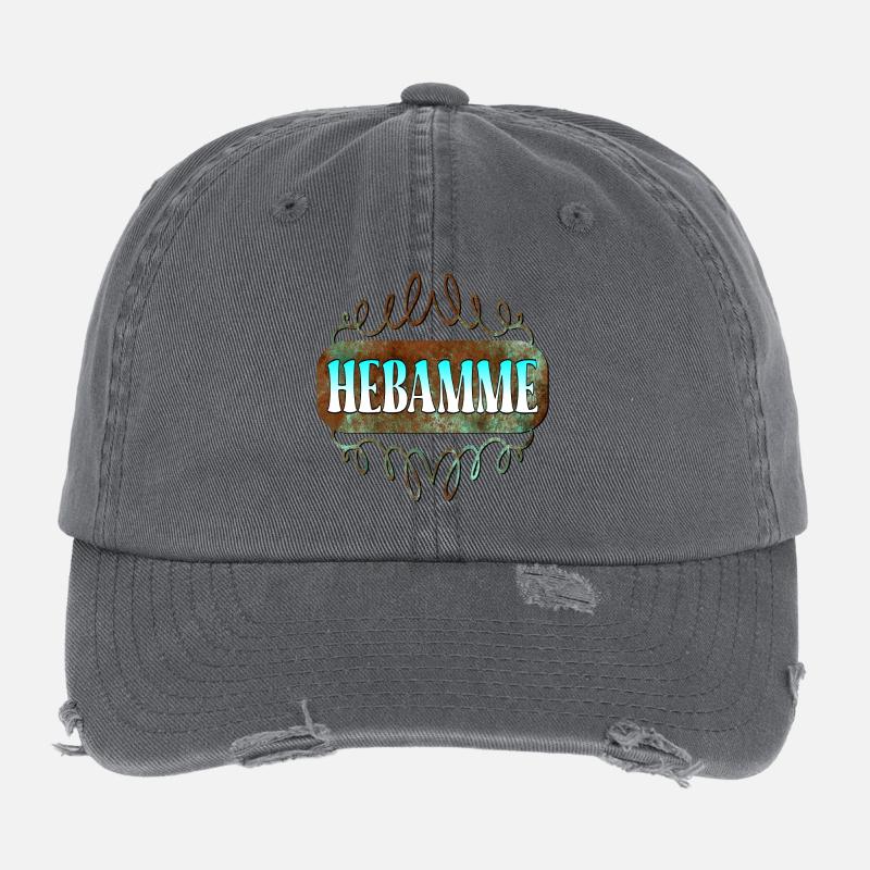 HEBAMMENBERUF GEBURTSHILFE - DANKE HEBAMME Flexfit Vintage Destroyed Cap