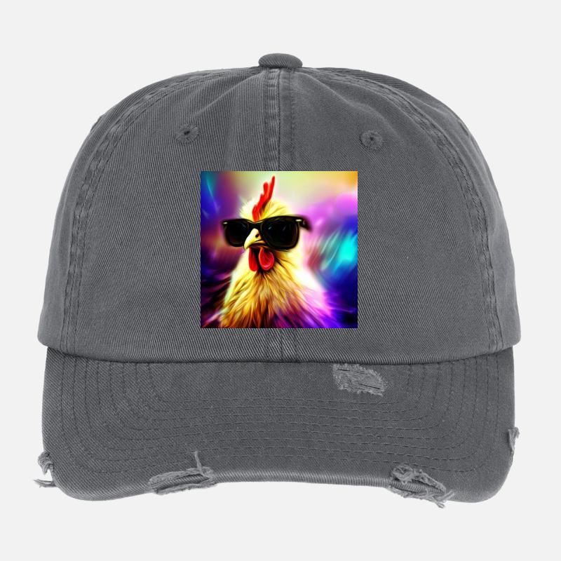 Fancy Chicken II Flexfit Vintage Destroyed Cap