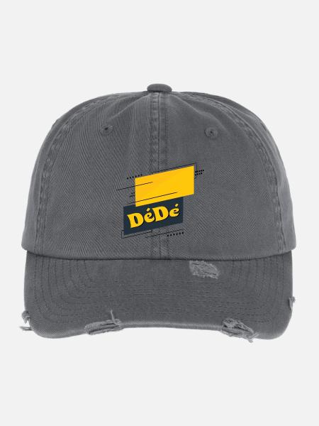 Dédé - Flexfit Vintage Destroyed Cap - dark grey - Front