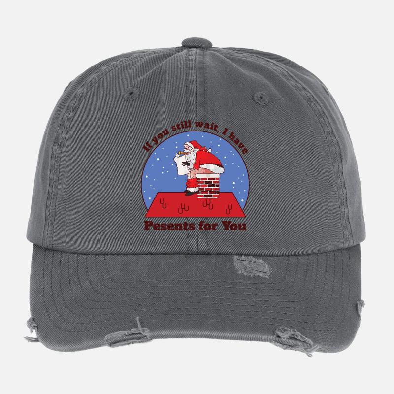 Weihnachtsmann beim Kacken Flexfit Vintage Destroyed Cap