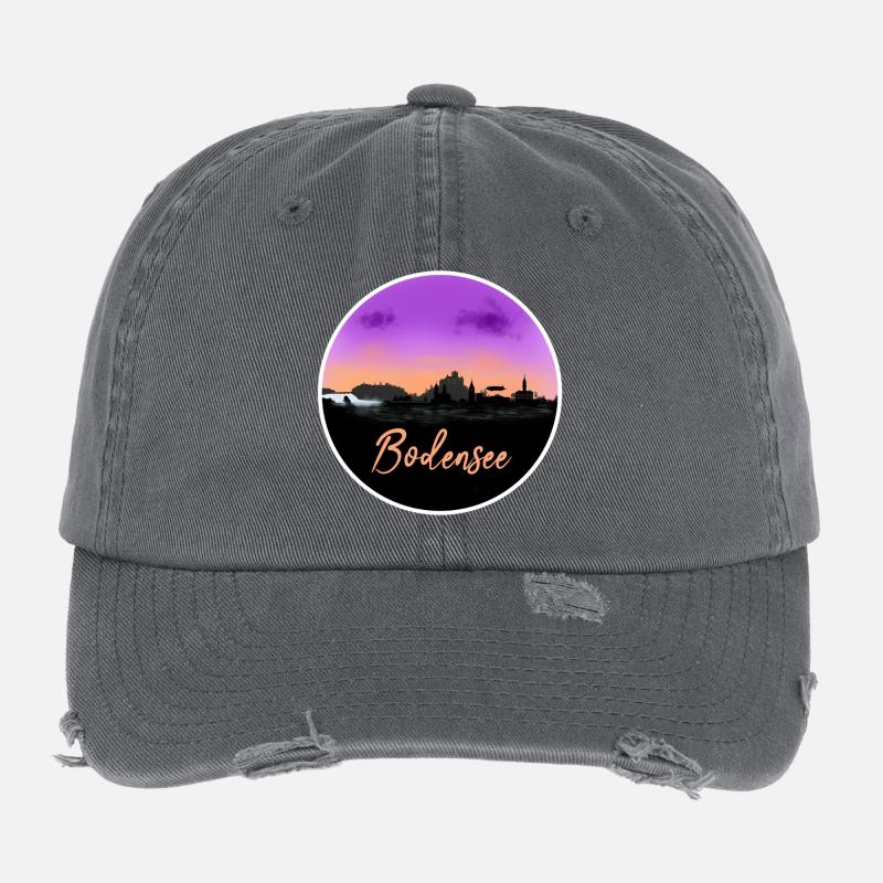 Lac de Constance Fineline Skyline Casquette vintage effet usé Flexfit