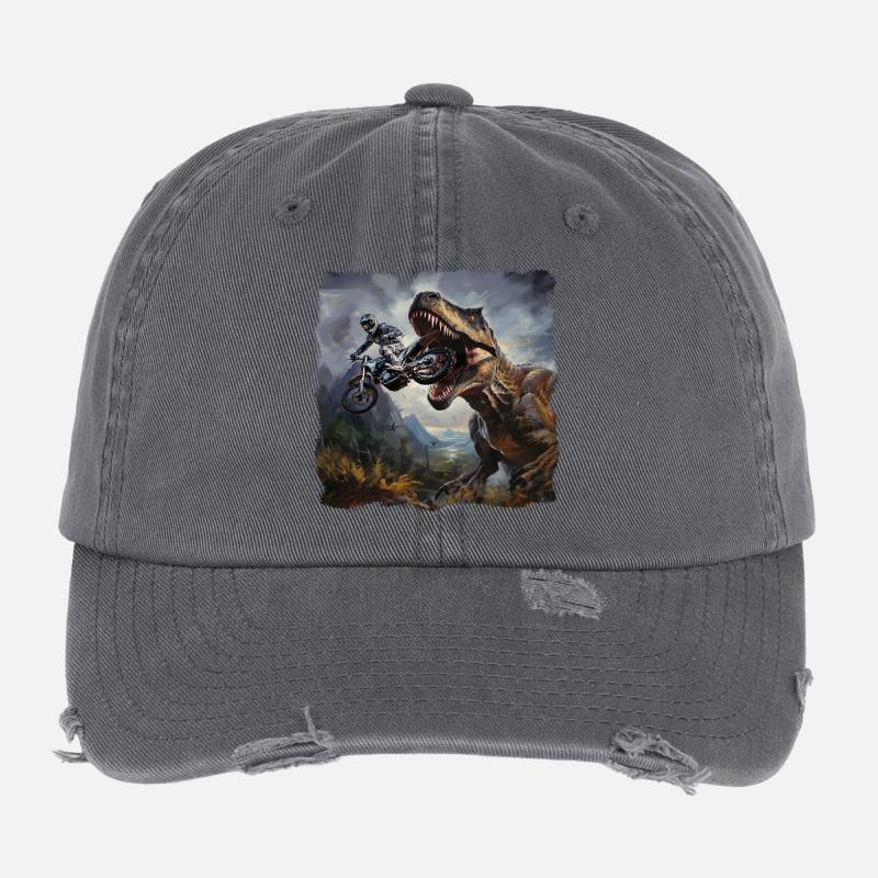 Motocycliste T Rex Casquette vintage effet usé Flexfit