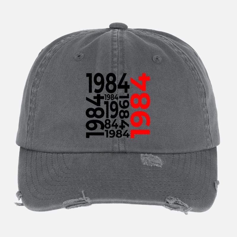 42nd birthday 1984 Flexfit Vintage Destroyed Cap