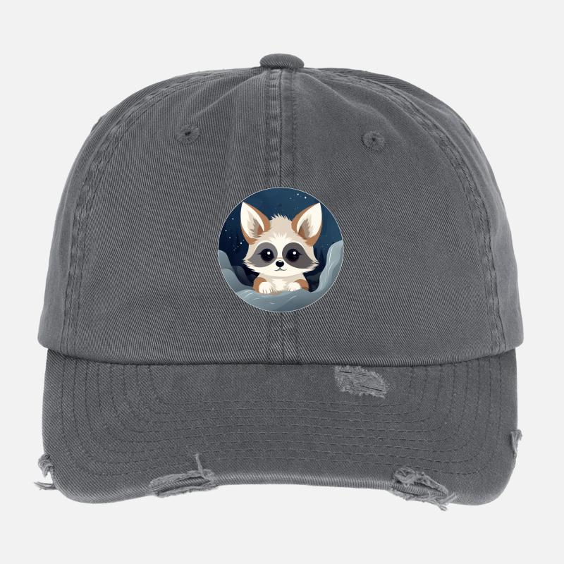 Nocturnal Space Fox Flexfit Vintage Destroyed Cap