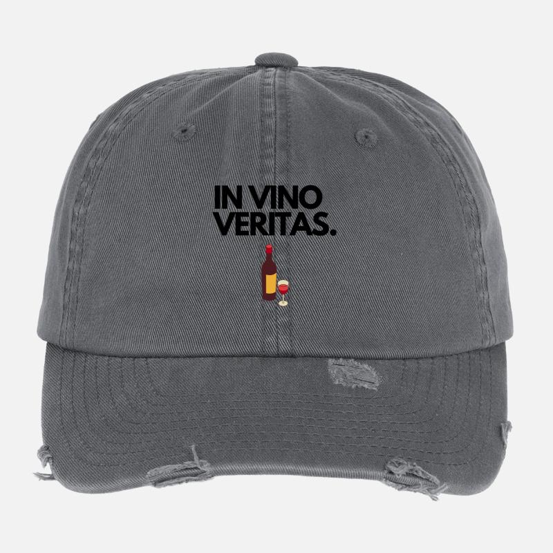 IN VINO VERITAS. Flexfit Vintage Destroyed Cap