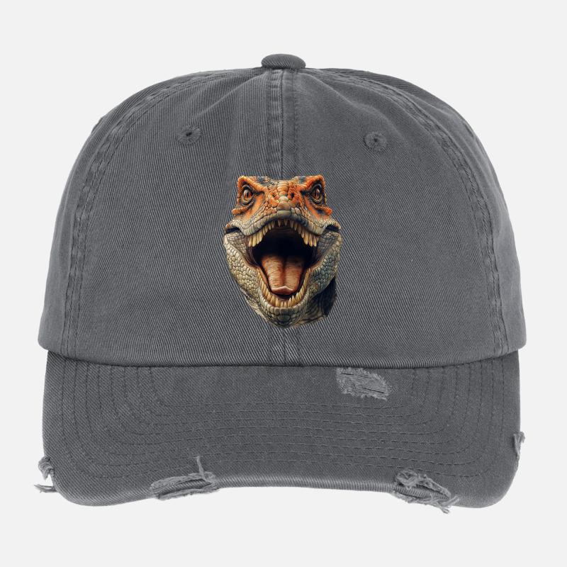 Dinosaur Head Flexfit Vintage Destroyed Cap