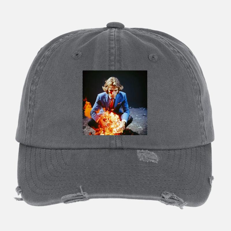 Burning Man 02 Flexfit Vintage Destroyed Cap