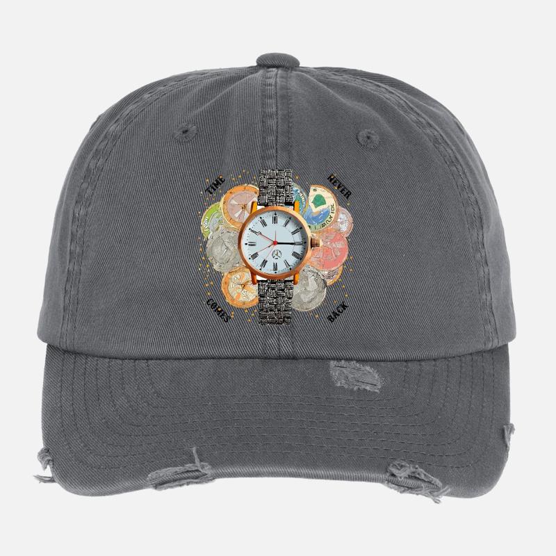 Time never comes back. Flexfit Vintage Destroyed Cap