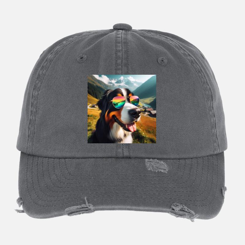 Bouvier bernois Casquette vintage effet usé Flexfit