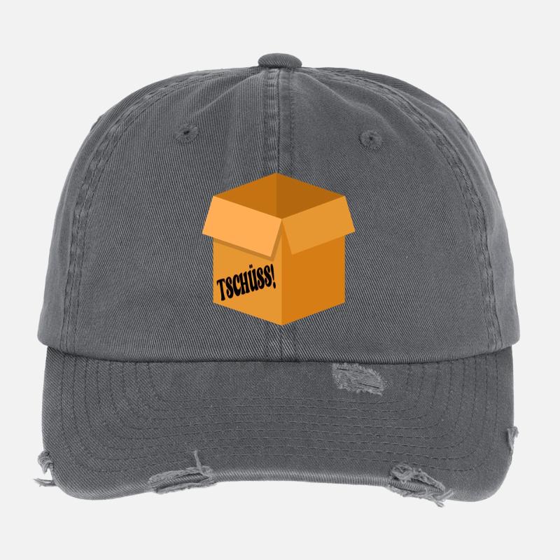 ABSCHIED TSCHÜSS - UMZUGSKARTON Flexfit Vintage Destroyed Cap