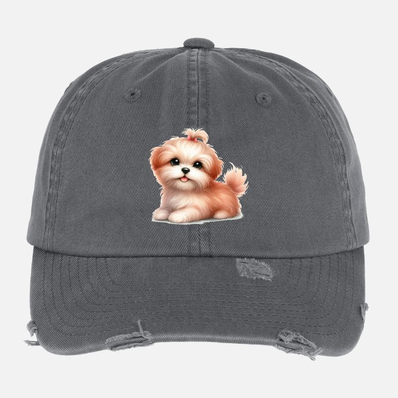 Süßer Hund Flexfit Vintage Destroyed Cap
